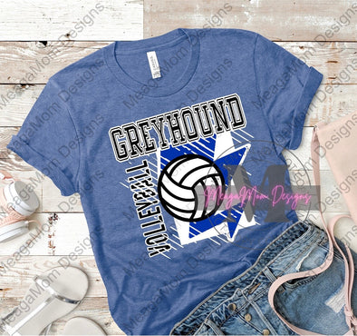 Youth Peaster Greyhound lightning Volleyball Tee