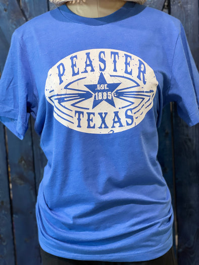Youth and Adult Peaster Texas distressed belt buckle tee