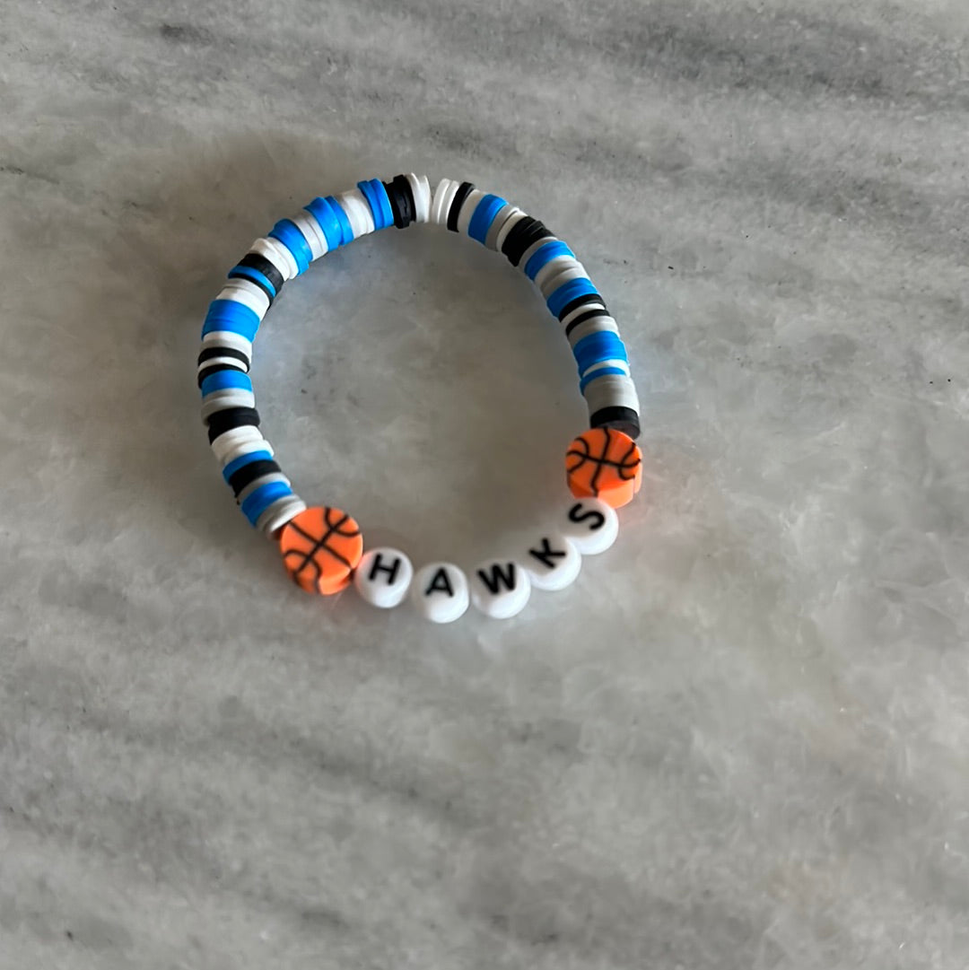 Hawks Clay bead bracelet